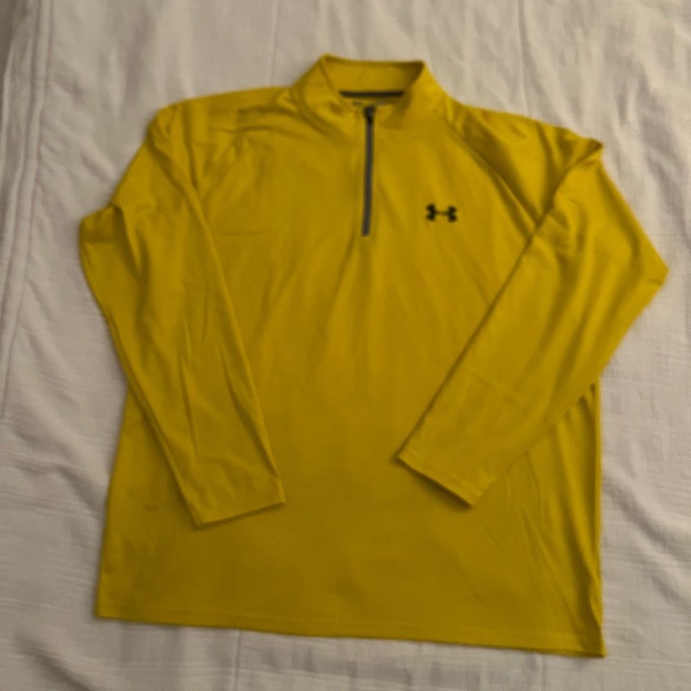 Under Armour Yellow Quarter Zip - Size L